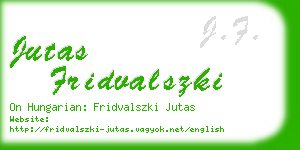 jutas fridvalszki business card